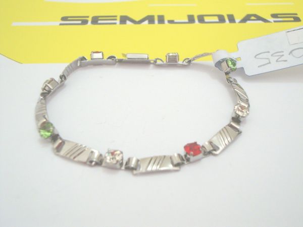 Pulseira com Strass Coloridos